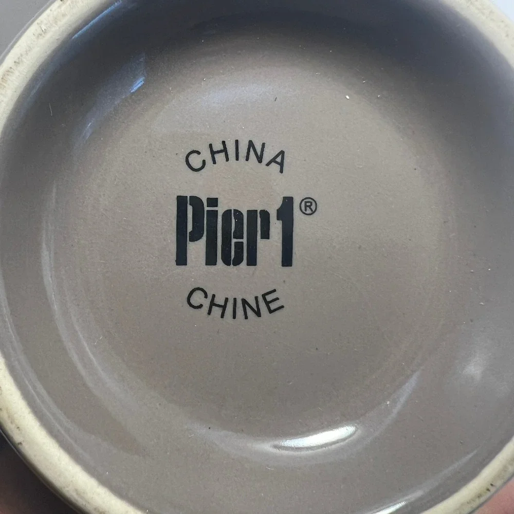 4 PIER1 NOODLE RICE BOWLS Indents‎ for Chopsticks Ramen Udon Cooking Serving